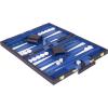 Premium Backgammon 18 Inches Large Purple – Backgammon Sets for Adults and Kids – Leatherette Back Gammon Board Game Set – Travel Backgammon Set Board Encased with Accessories(Blue)