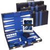 Premium Backgammon 18 Inches Large Purple – Backgammon Sets for Adults and Kids – Leatherette Back Gammon Board Game Set – Travel Backgammon Set Board Encased with Accessories(Blue)