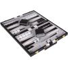 Premium Backgammon 18 Inches Large Purple – Backgammon Sets for Adults and Kids – Leatherette Back Gammon Board Game Set – Travel Backgammon Set Board Encased with Accessories(Black)