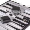 Premium Backgammon 18 Inches Large Purple – Backgammon Sets for Adults and Kids – Leatherette Back Gammon Board Game Set – Travel Backgammon Set Board Encased with Accessories(Black)