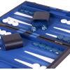 Premium Backgammon 18 Inches Large Purple – Backgammon Sets for Adults and Kids – Leatherette Back Gammon Board Game Set – Travel Backgammon Set Board Encased with Accessories(Blue)