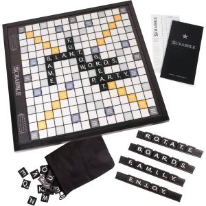 Deluxe Black Edition Board Game with Rotating Wooden Deluxe Turntable High End Board Game – Game Rotating Board Adults – Deluxe Edition Large Tiles Luxury