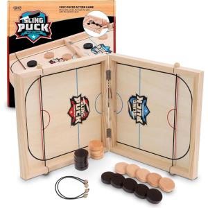 Fast Sling Puck Game – Super Winner Slingshot Puck Board Game – Sling It Shot 2 Player Hockey Table for Kids, Teen and Adults – Christmas Indoor Family Tabletop Games(24 Inch Large)